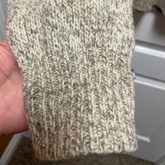 Lands' End Mens / Womens Medium Brown & Cream Crewneck Sweater Y2K 90s Vintage - Picture 4 of 8